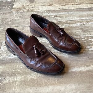Cole Haan Tassel City Loafers Shoes Brown Leather Men’s Size 9.5